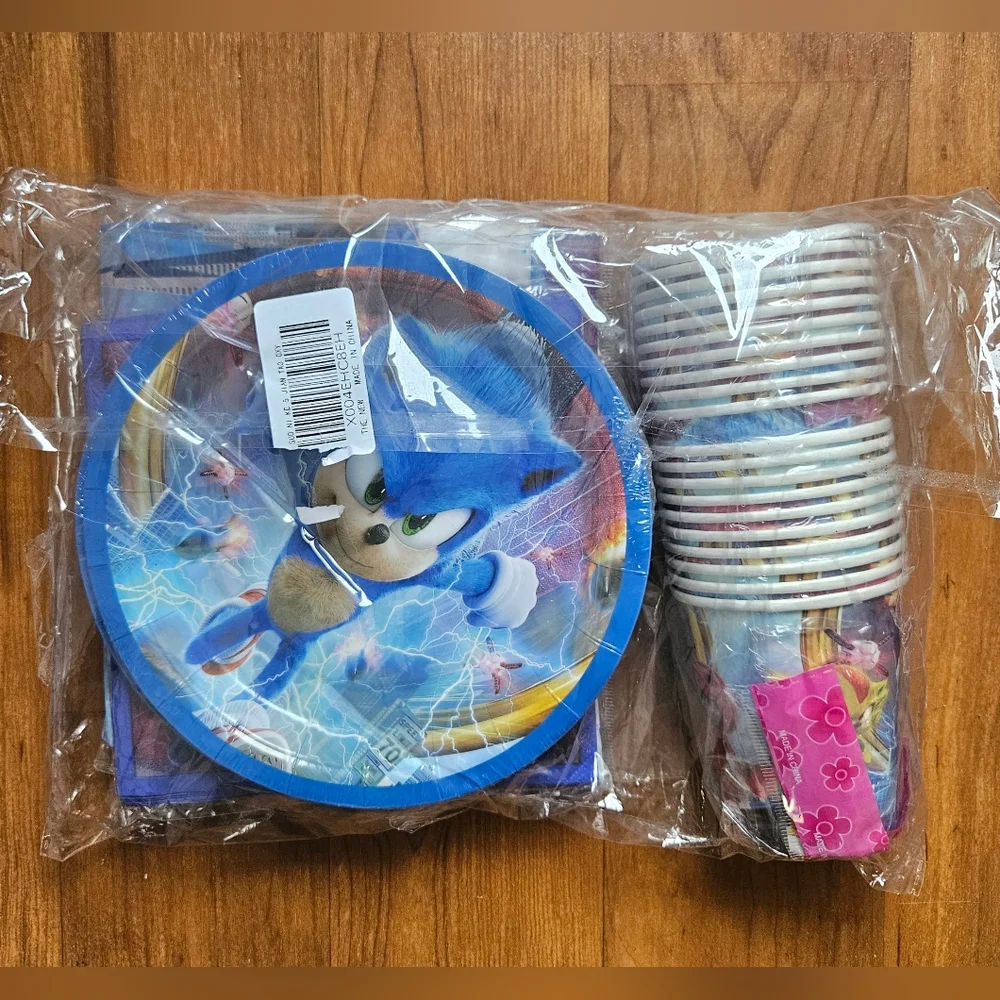 New Sonic the Hedgehog Party Supplies Set - Blue